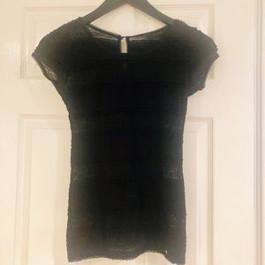 Oh-so-sexy slightly sheer black lace Guess top